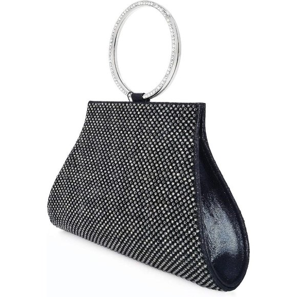 MOSSMON Crystal Bride and Bridesmaid Elegant Wristlet Evening Handbag - Picture 2 of 6